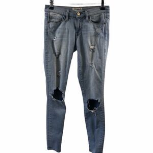 Frame Denim Le Skinny de Jeanne Distressed 25